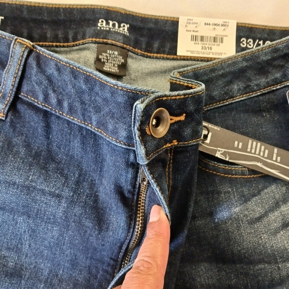 ana Low Rise Bootcut Dark Wash Denim Jeans Size 16 - Picture 5 of 11
